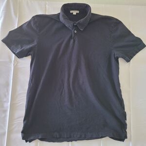 James Perse Men’s Black Polo Shirt Size S Casual Short Sleeve Cotton